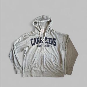 Canadiens Montreal 47 Brand Gray Hoodie with Zipper